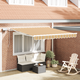 Skrovita tenda Žuta i narančasta 350 x 250 cm Tkanina i čelik