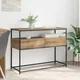 vidaXL Konzolna miza s predalom Umetni hrast 100 x 40 x 75 cm