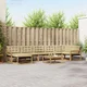 Set vanjskih sofa 8 pcs Bijela i bež Čvrsto drvo akacije