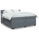 vidaXL vidaXL Box spring postelja z vzmetnico temno siva 200x200 cm žamet, (21310250)