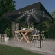 Sjenica s LED svjetlosnim trakama 3 x 3 m antracit