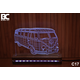 Black Cut 3D Lampa Bela