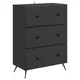 Vidaxl Predalna omara Črna 66 x 34,5 x 90 cm Inženirski les