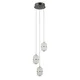 ITALUX PND-34375-3-BK - LED luster na sajli ALANI 3xLED/5W/230V 3000K crna/zlatna