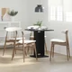 vidaXL Bistro miza črn hrast 60x60x75 cm inženirski les