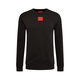 HUGO Sweater majica Diragol, crna / svijetlocrvena