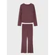 Sinsay - Komplet: bluza i pantalone - tamno braon