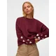 VERO MODA Majica VMKAROL rdeča / bela
