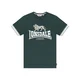 LONSDALE Majica Kergord bež / temno zelena / bela