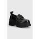 Mokasinke Buffalo Aspha Loafer za žene, boja: crna, s platformom, 1622439.BLK