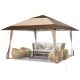 Gazebo paviljon sa mehanizmom 390x390cm Bež ( 1679 )