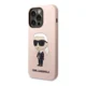 Maska Karl Lagerfeld Liquid Silicone Ikonik NFT za iPhone 14 Pro Pink
