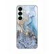 Maska za telefon Silikonska Print za Samsung S936B Galaxy S25 Plus Blue Gold Marble