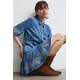 Medicine obleka A-kroja denim
