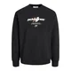 JACK & JONES Majica JCOCLUB BRANDING črna / bela / off-bela