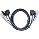 ATEN KVM priključni kabel [2x klinken-vtič 3.5 mm, DVI-vtič 18+1pol., USB 2.0 vtič A - 2x klinken-vtič 3.5 mm, DVI-St