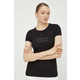 Pamučna majica Armani Exchange za žene, boja: crna