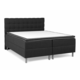 Boxspring krevet Seattle J121 Bračni, Boxspring, Crna, 160x200, Tkanina, Basi a doghePodnice za krevet, 162x209x124cm