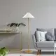 Opviq Podna lampa Mixed-11512-US, 46x46x150 cm, IP20, Zlatno-bele boje