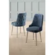 Hanah Home Set stolica Newa, 46x94x46 cm, 2 komada, Srebrno-plave boje