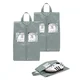 TRAVEL DUDE Potovalna torba Schuhtaschen Set 2 Teilig aus recycelten Plastikflaschen, Schuhbeutel Organizer srebrno-siva