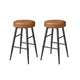 SONGMICS Set 2 barskih stolov 49,5x49,5x63 cm rjave barve, (5000302371)
