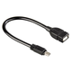 Hama USB 2.0 Adapter Cable, mini B plug - A socket (Crni) - 00039626