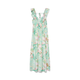 VERO MODA Obleka VMJosie petrol/svetlo zelena/svetlo roza