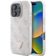 Originalni GUESS ovitek  GUHCP16XP4TDPP  za iPhone 16 Pro Max - Leather  - roza