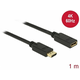 DisplayPort podaljšek 1m 4K 60Hz Delock črn