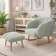 ATELIER DEL SOFA Fotelja i tabure Lotus Green