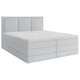MID.YOU POSTELJA BOXSPRING 180 cm x 220 cm , les, tekstil, leseni material svetlo modra