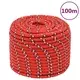 Vidaxl vidaXL Jadralna vrv, rdeča, 14 mm, 100 m, polipropilen
