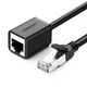 slomart ugreen podaljšek internetni kabel ethernet patchcord rj45 f/utp cat. 6 1000mb/s 0,5m črn (nw112)