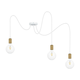Luster na sajli MIROS 3xE27/60W/230V, u obliku pauka, beli/zlatni