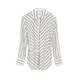 COMMA Bluza temno rjava/bela