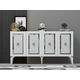 HANAH HOME Komoda Nora belo/srebrna