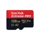 SANDISK Extreme PRO microSDXC 128GB + SD Adapter + 2 years RescuePRO Deluxe up to 200MB/s & 90MB/s Read/Write speeds A2 C10 V30 UHS-I U3