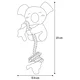 Flamingo Didi Panda igrača za kužke z vrvjo 23cm