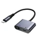 Joyroom 2v1 adapter iPhone polnilec + slušalke Lightning / mini jack 3,5 mm črn