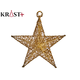 KRIST+ Novogodišnji ukras za jelku Zvezda 15cm zlatna