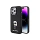 Karl Lagerfeld Ikonik Fixed Glitter Logo Maska za telefon za iPhone 15 Pro, Crna