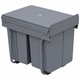 HOMCOM odstranljiv zabojnik za odpadke s 3 zabojniki za recikliranje, skupna prostornina 40 l, 48x34,2x41,8 cm sive barve