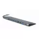 Gembird A-CM-COMBO9-01 priklopna postaja USB tipa C 9 v 1 (USB vozlišče + HDMI + VGA + PD + bralnik kartic + LAN + 3,5 mm zvok)