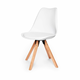 Set s 2 bijele stolice s postoljem od bukvinog drveta loomi.design Eco