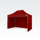 Paviljon za zabave 2x3m - plus 3 stene - Rdeča