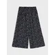 Sinsay - Viskozne wide leg pantalone sa cvetnim dezenom - crno