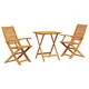 vidaXL vidaXL 3-delni zložljivi bistro set iz trdega akacijevega lesa, (22015961)
