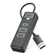 Orico PWC2U-U3 HUB USB adapter - 2x USB 3.0/USB-C 1m, črn