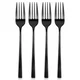 shumee 4x črne desertne vilice Dessert Cakes Majhne vilice Set vilic